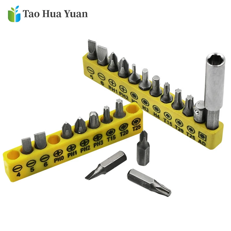 12pcs/Set Electric Alloy Steel Screwdriver Bits Extension Rod Multifunctionl Versatile Screwdrivers Power Tools Set Accessories