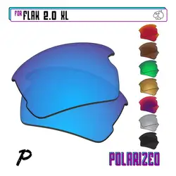 Ezreplace polarizada substituição lentes para oakley flak 2.0 xl, óculos de sol, várias cores