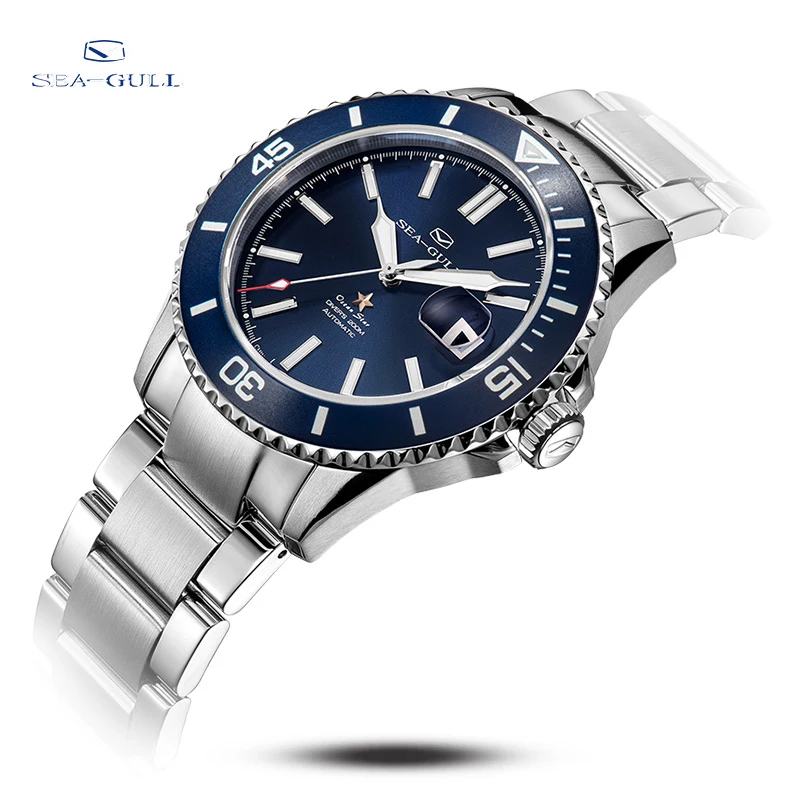 Seagull Ocean Star diving automatic mechanical watch swimming watch 200 meters waterproof business calendar watch 816.523