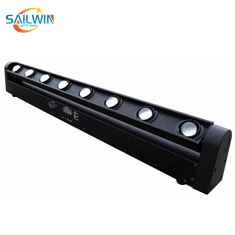 

SAILWIN STAGE 8X LOT Hot Sale 8leds*10W 4in1 RGBW C-ree LED Moving Head Beam Bar Light LED Eight Beam Light,DMX Stage Light