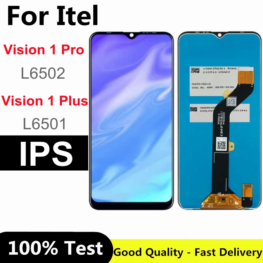 

6.6 inch For ITEL Vision 1 Pro L6502 LCD Display Touch Screen Digitizer Assembly For Itel Vision 1 Plus L6501 LCD Replacement