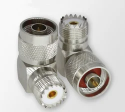 1PCS N To UHF PL259  SO-239 Connector  N Male To UHF Female jack 90 Degree Right Angle  RF Adapters