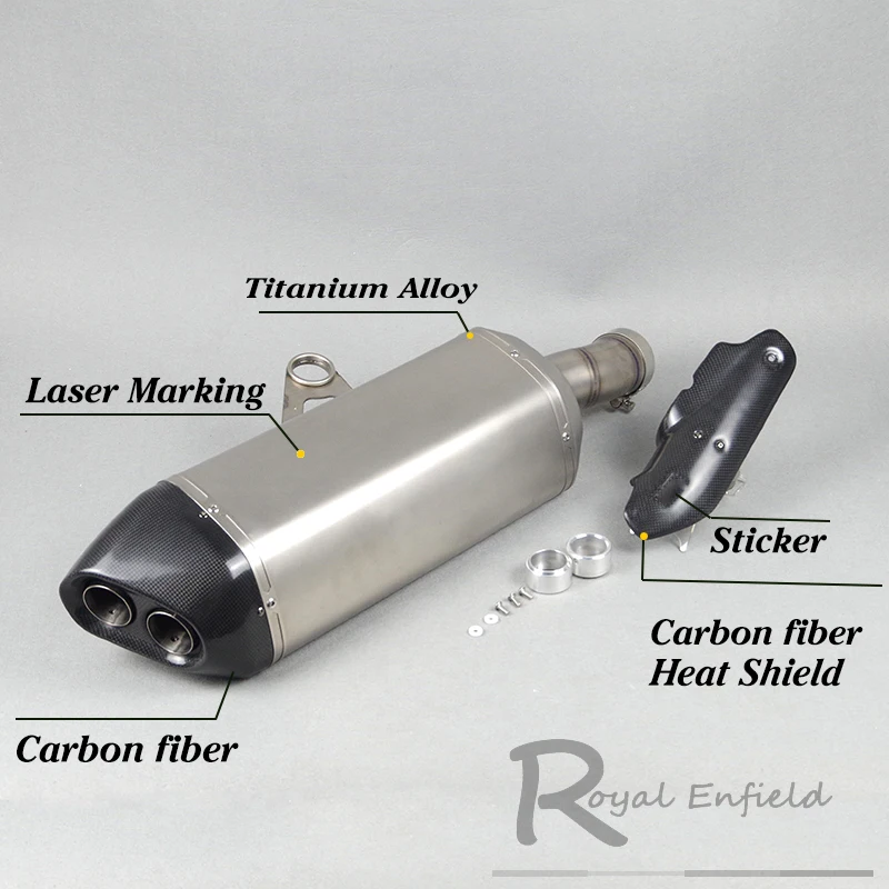For R1200gs R1250gs ADV Motorcyle Exhaust Muffler with DB Killer Cutoms Hand Made Escape with Carbon Fiber Heat Shield