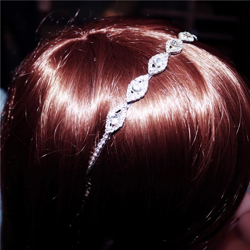 Fashion Silver Color Eyes Crown Headbands For Handmade Crystal Rhinestone Tiaras Hairbands Wedding Hair Accessories Wholesale