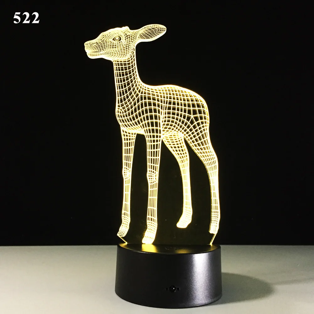 

Animal Series Children's Night Light Gift Room Decor Giraffe Wolf Usb Bulbs for Home Kawaii Neon Manga Fairy Lights Child Desk