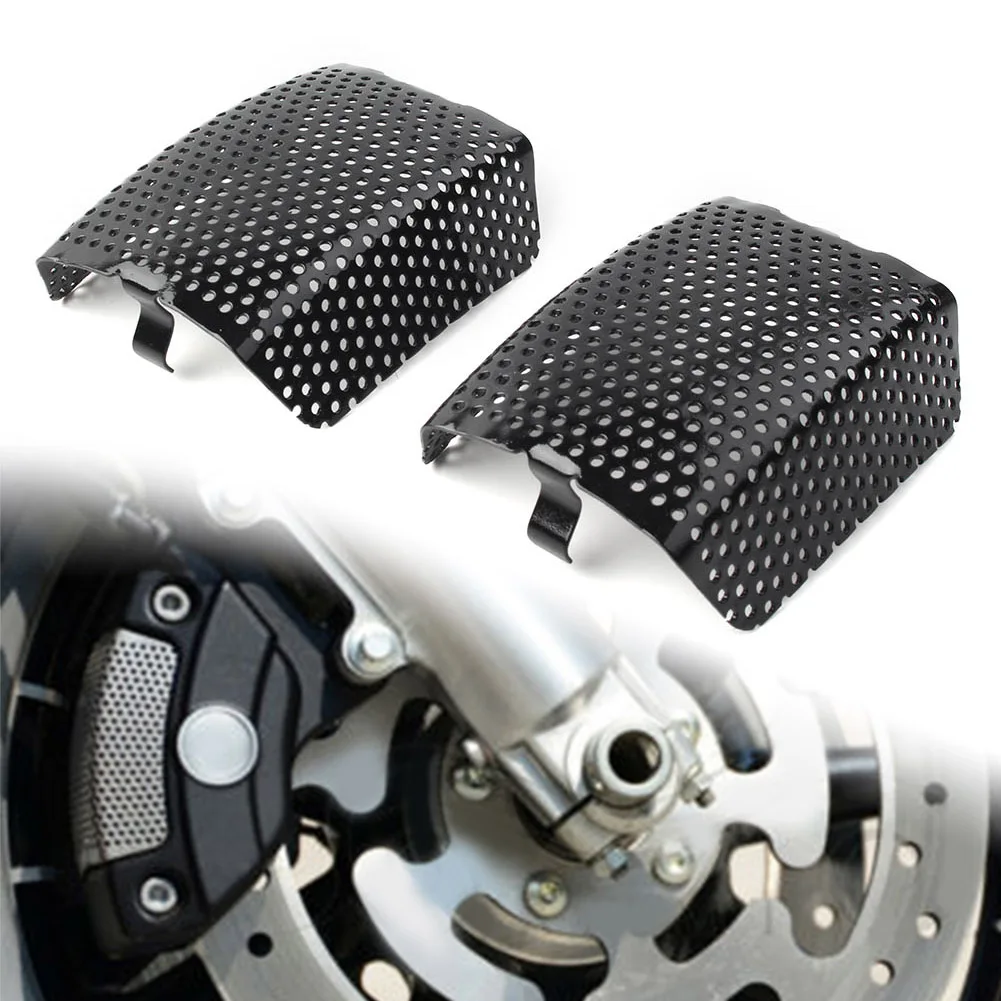 

Motorcycle Front Caliper Screen Inserts Cover For Harley V-Rod Touring Models 2008-2019 1Pair Black Steel Motorbike Accessory