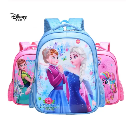 Mochila escolar de Frozen para niños y niñas, bolsas de libros impermeables de dibujos animados, grado 1-3