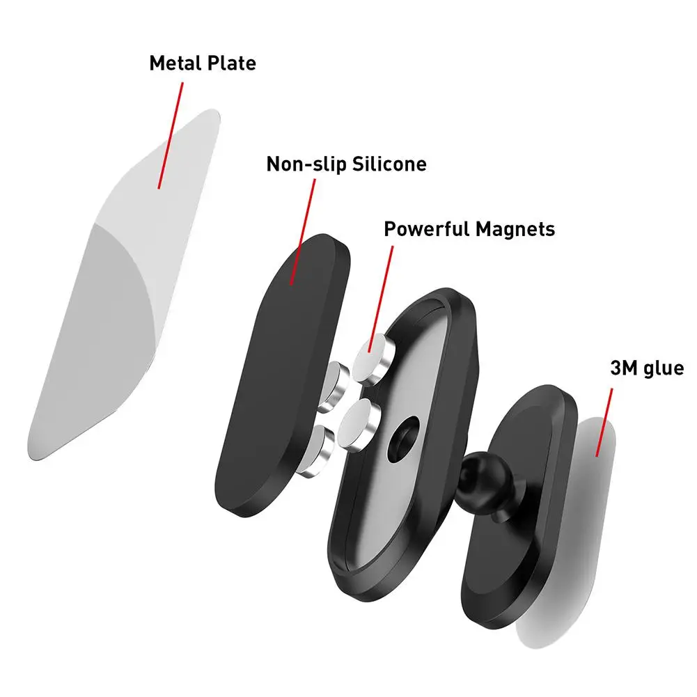 Suporte magnético universal do telefone do respiradouro de ar do carro painel de sucção 360 rotativa antiderrapante acessórios interiores do carro
