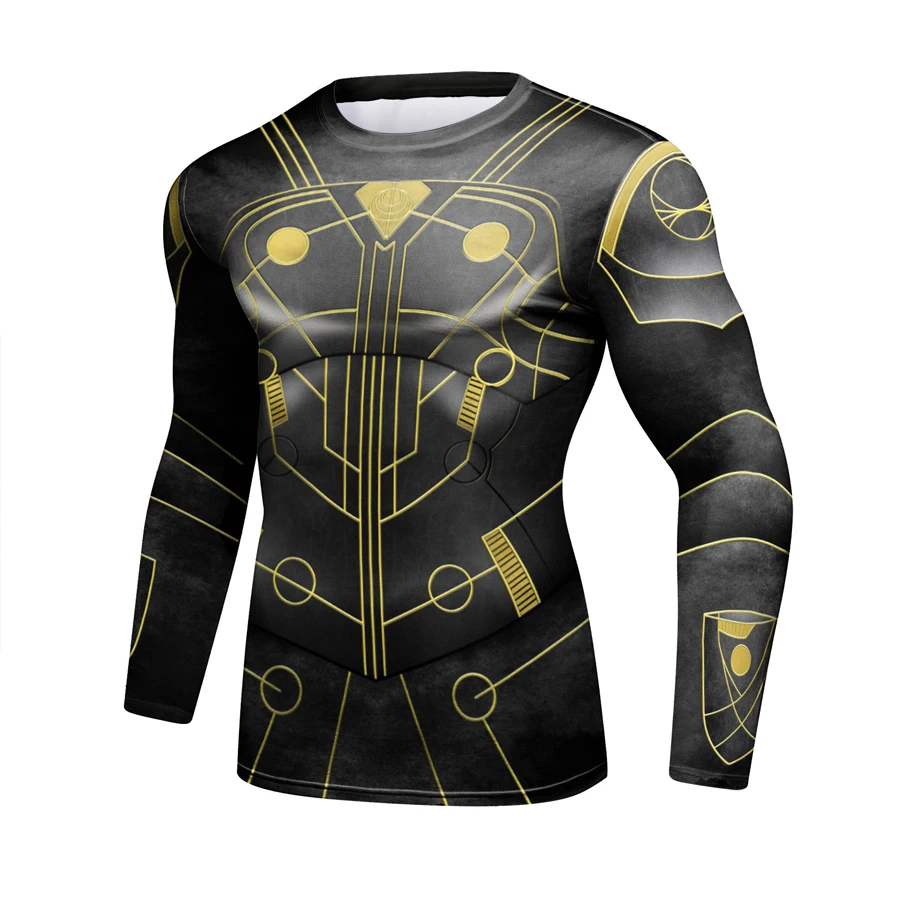 Eternals 3D Printed T-shirt Men Punk Style Compression Shirt Comic Cosplay Clothing Fitness Long Sleeve Casual Tops Male Tshirt