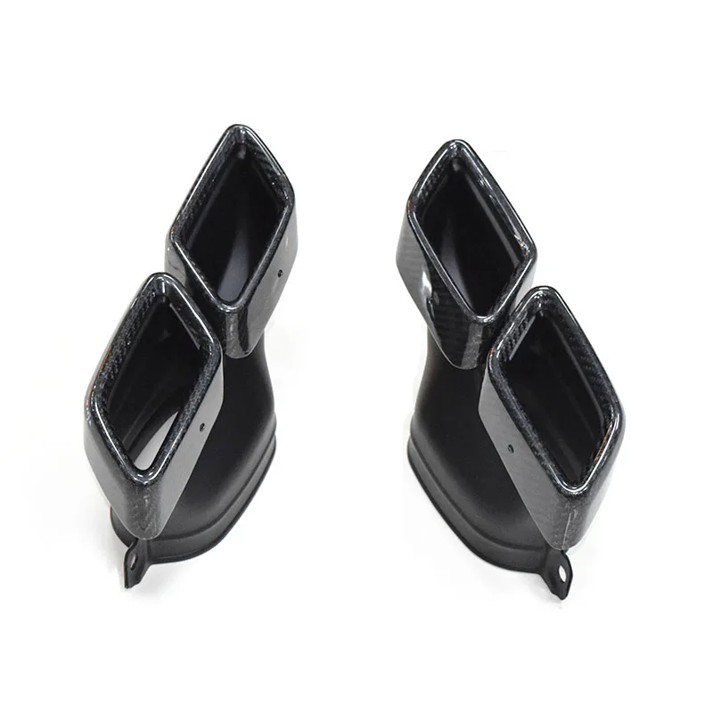 1 Pair Glossy Matte Carbon Fiber Exhaust Tip For Benz W205 C200 C180 C260 C300 C63 Diffuser Muffler Tips Changed Nozzle