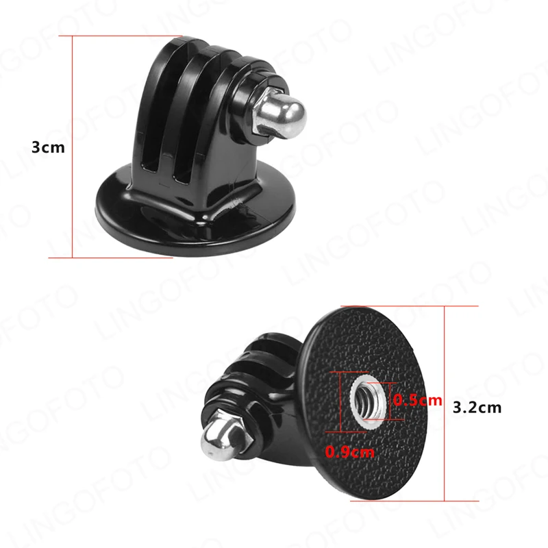 สำหรับGopro Hero 3 2 1 Selfie Stick 1/4 Miniขาตั้งกล้องอะแดปเตอร์Monopod Goproอุปกรณ์เสริม