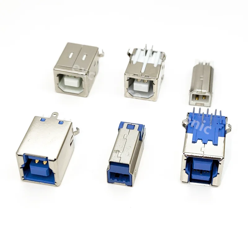 

10pcs USB 2.0/3.0 Type B Female Plug Jack USB-B Right Angle AF Socket Printer Interface Soldering PCB Connector