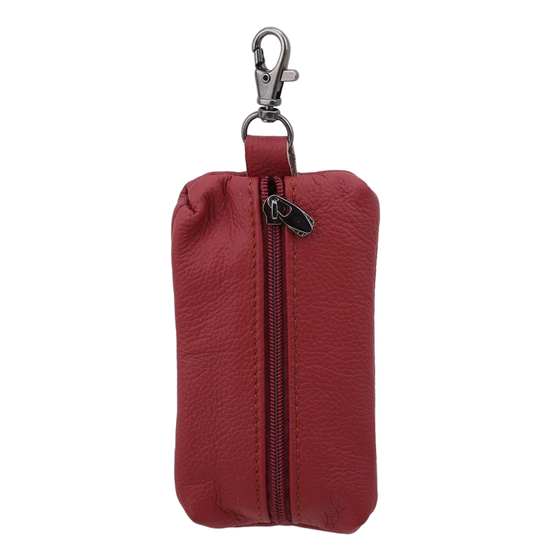 Car Key Case Leather Men Women Wallets Key Holder Housekeeper Covers Zipper Bag Keychain Cover for Keys Organizer Card Bag Gifts