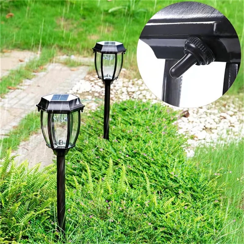 OULALA-Lámpara de césped contemporáneo para exteriores, iluminación negra, impermeable IP65, decoración de jardín de Villa