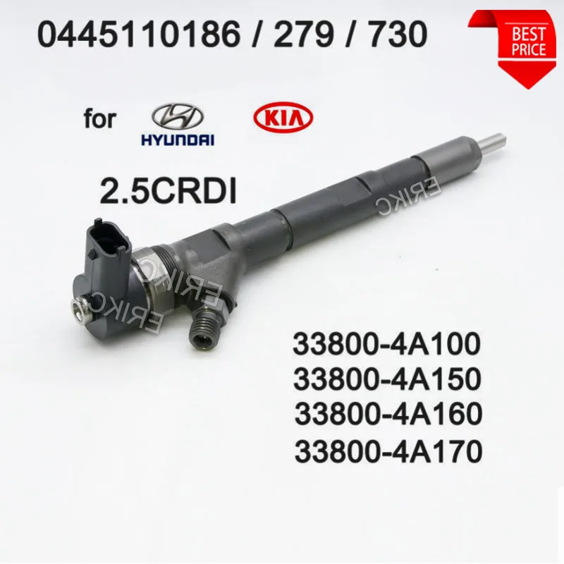 

ERIKC Sprayer 0445110730 Injector 0 445 110 279 Diesel Fuel Nozzle 0445 110 186 CR for HYUNDAI 338004A150 33800-4A100 4A170