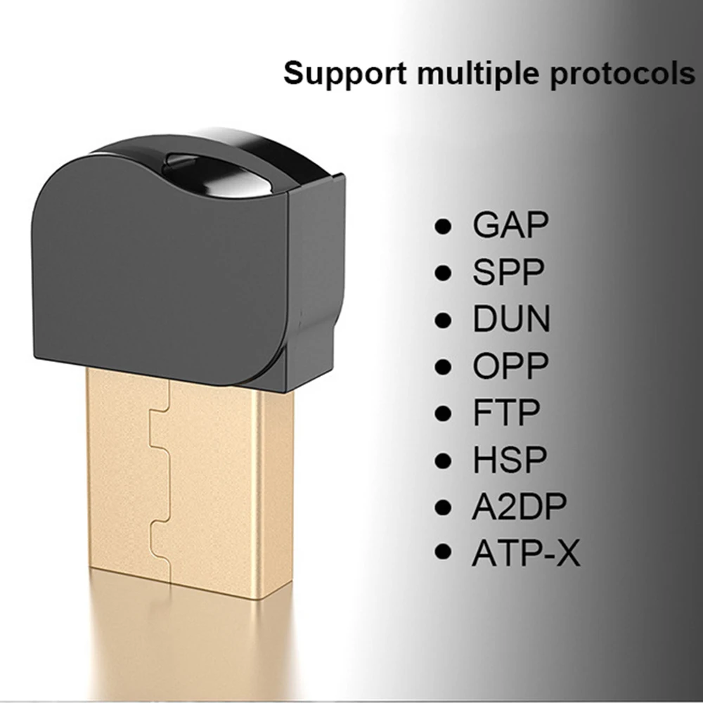 USB 블루투스 호환 어댑터 V5.0 무선 동글 음악 사운드 리시버 어댑터, 블루투스 호환 송신기 어댑터