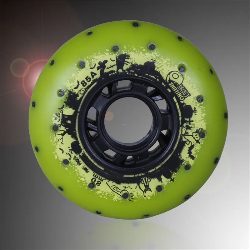 [72mm 76mm 80mm] SKATING 2nd fire stones sparking roller skate wheels 85A sliding braking firestone wheel for SEBA HV IGOR SKJ