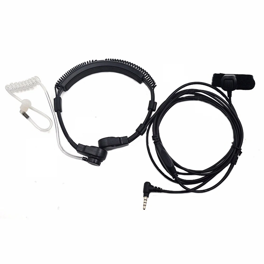 Stretch Extend Throat Microphone Headset Earpiece Covert For Yaesu Vertex Radio VX-130 VX-131 VX-132 VX-146 VX-150 VX-160