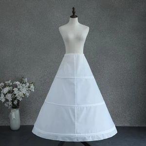 New Arrival White Black 3 Hoops Petticoat Underskirt A-Line wedding dress Bride Petticoats Rockabilly Jupe mariage