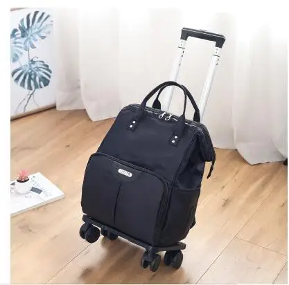 Bolsa con ruedas para mujer, Maleta de viaje con ruedas, Oxford, Gran capacidad, equipaje rodante