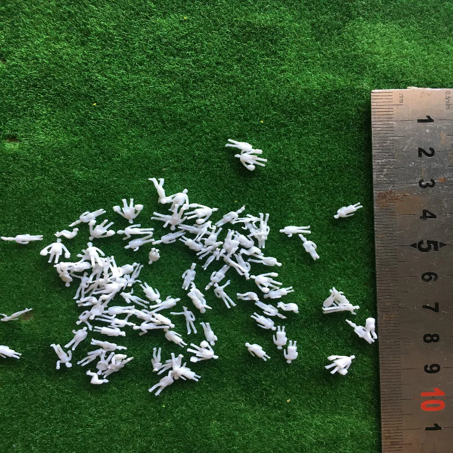 300pcs 1:100/150/200 Mixed Miniature White Architectural Model Human Scale HO Resin Plastic Peoples