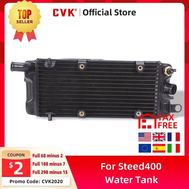 CVK 알루미늄 라디에이터 쿨러 냉각수 탱크, 혼다 Steed400 Steed600 XLV400 XLV600 XLV VT Steed 400 600 Shadow VT600 