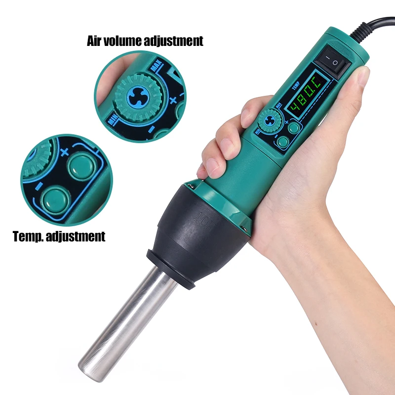 YIHUA Portable Hot Air Station 8858-I LED Digital Display Soldering Station 700W Solder Gun PCB SMD Repair BGA Rework Station