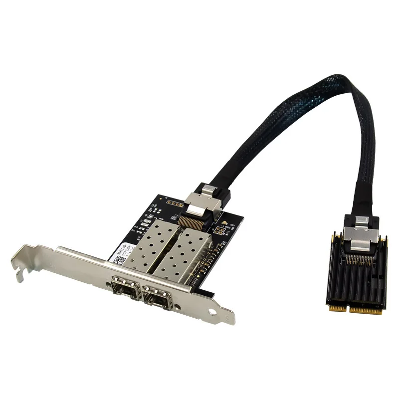 MINI PCIE LAN CARD 2 PORT SFP 1000m Server Network Adapter Chip INTEL 350AM4