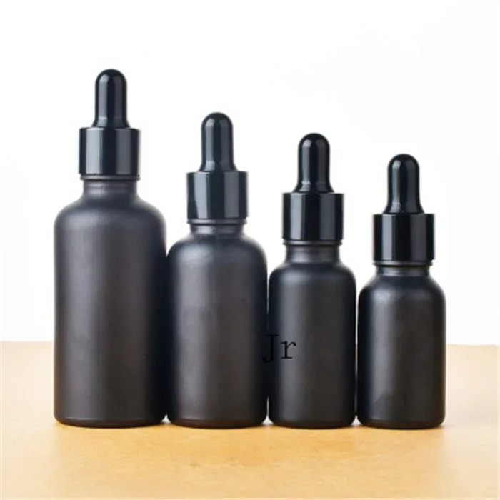 12 Pc 100 Ml 50 Ml 30 Ml 20 Ml 15 Ml 10 Ml 5 Ml Gelo di Vetro Nero Essenziale contagocce Bottiglia di Olio Essenziale di Goccia Fiale Contenitori Cosmetici