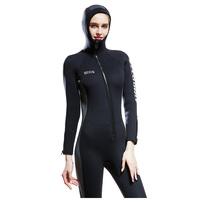 ZCCO Winter Women 5MM Neoprene Hood Wetsuit Full Body Diving Suit Snorkeling Scuba Spearfishing Deepwater Thermal Swimsuit