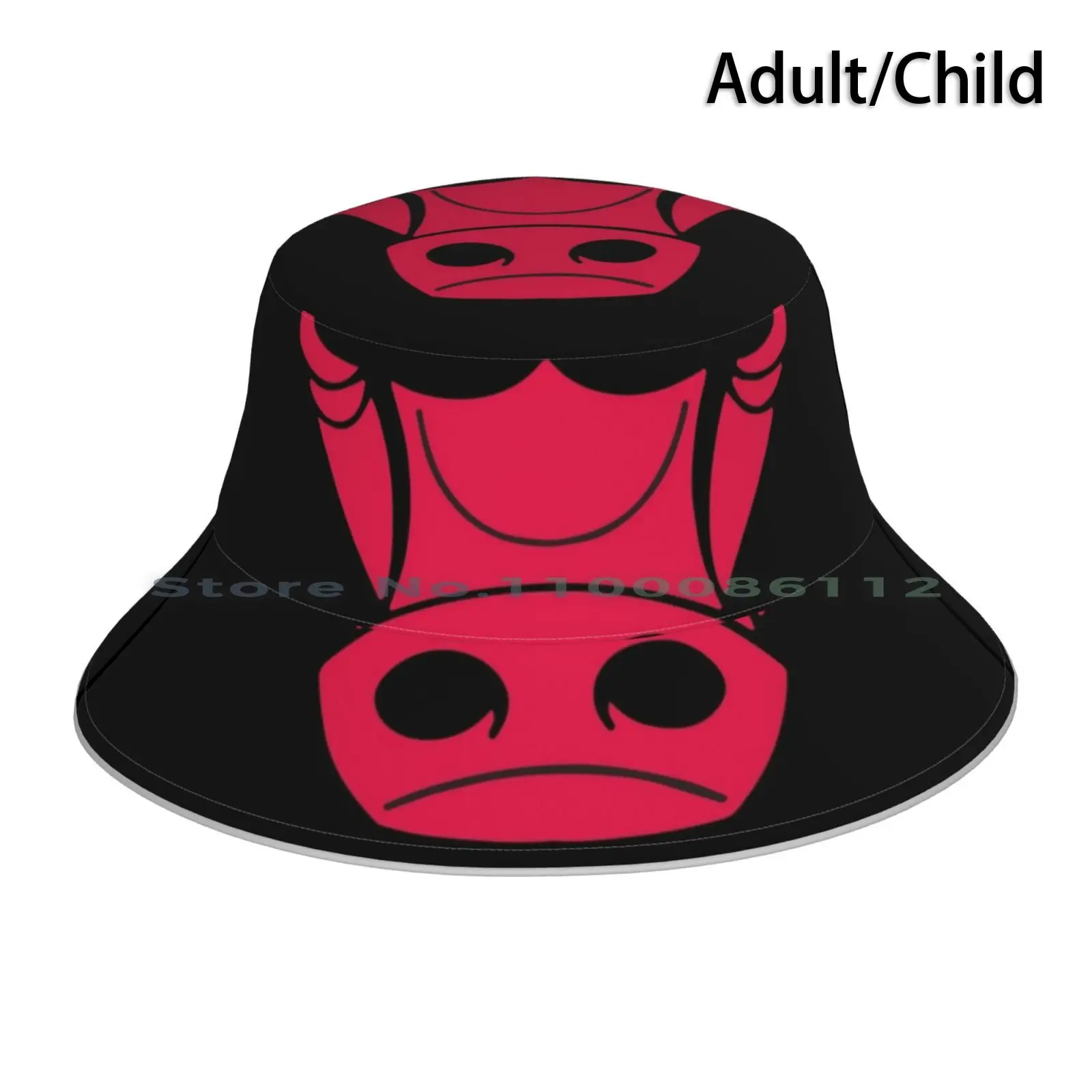 Bull Red And Black Mask Bucket Hat Sun Cap Bulls Nation Illinois Michael The Last Dance Basketball Art Basketball Graphic