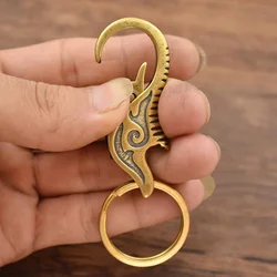 Brass trunk elephant Decorative pattern Lobster Clasps Claw Hook Car Keyring Key Chain Keychain Buckles bottle opener DIY Craft