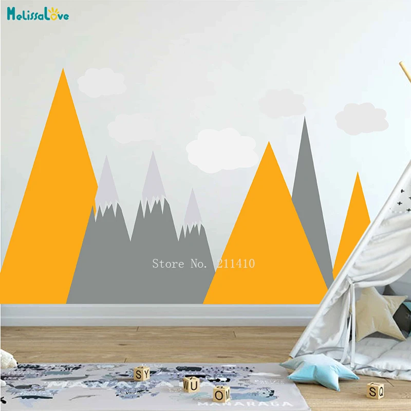 

DIY Mountains PVC Wallpaper Vinyl Wall Sticker Self-adhesive Decals Kids Baby Room Nursery Home Décor Art Poster Gift YT3689