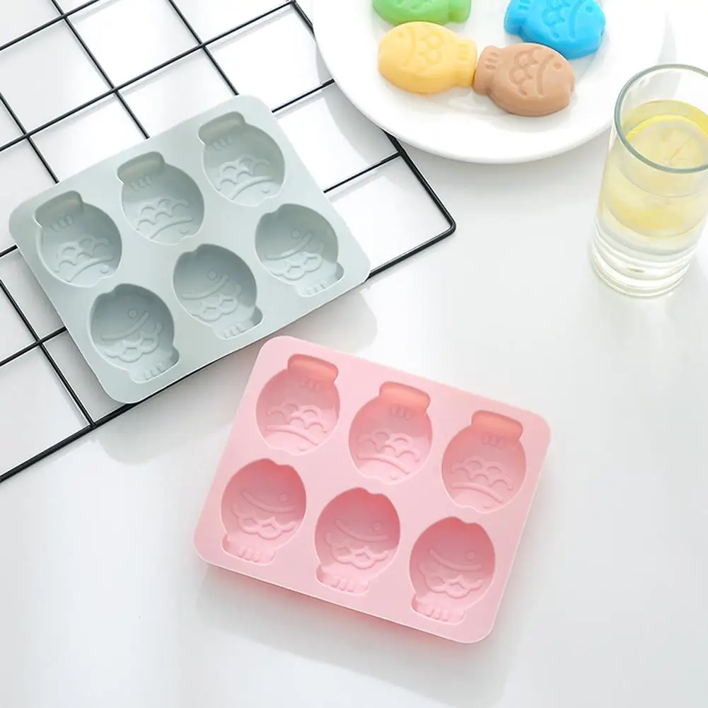 

Cartoon Fish Cake Mold 6 Cavities Creative Cookie Fondant 3D DIY Ice Tray Chocolate Silicone Mould Pastry Bread Cake Baking Tool