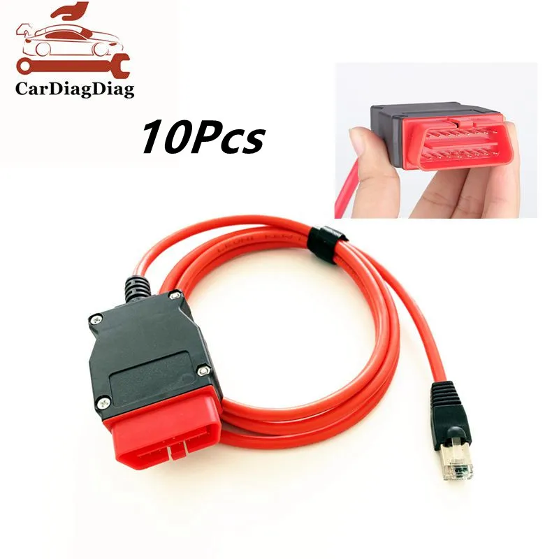 10Pcs/Lot 2021 ENET For BMW F-serie Ethernet to OBD Interface For BMW Auto Tool OBD2 ECU Coding OBD Car diagnostic Cable