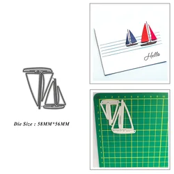 Mini Sailing Boat Metal Cutting Dies for DIY Scrapbook Album Paper Card Decoration Crafts Embossing 2021 New Dies