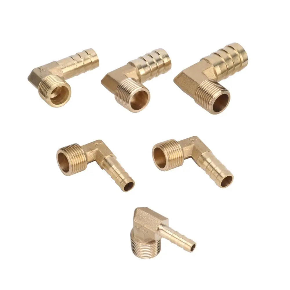 

Brass Barbed Pipe Fitting Elbow Connector 6mm 8mm 10mm 12mm 14mm 16mm to 3/8" BSP Male Thread Coupling Connector Joint Adapters