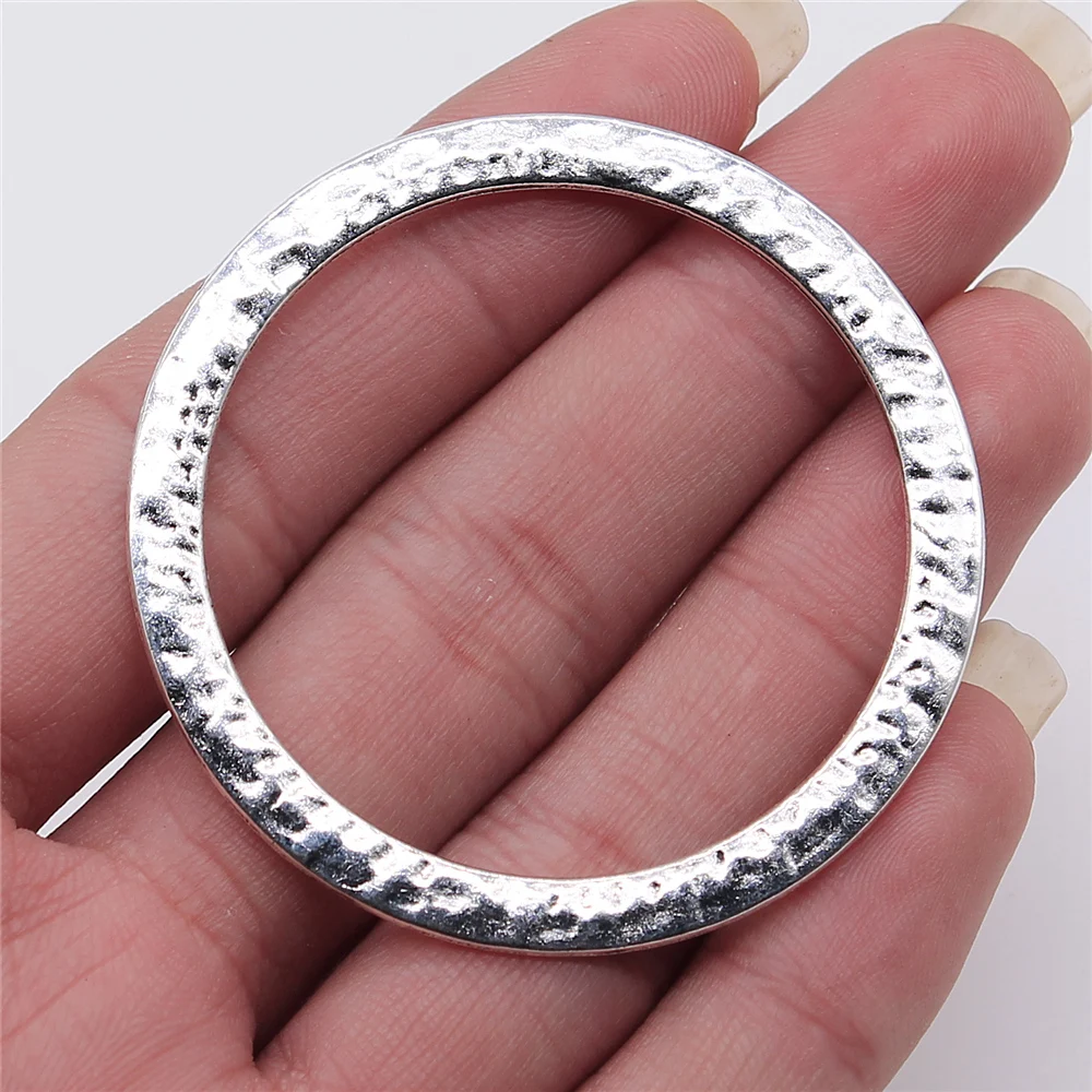 

Wholesale 30pcs/bag 54x54mm Big Circle Connector Charm Antique Bronze Antique Silver Color Jewelry Accessories