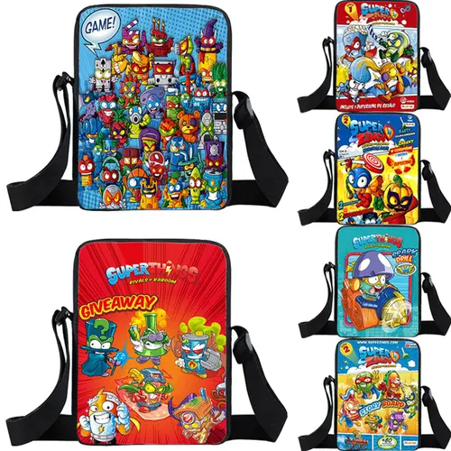Imagen 1 del producto Bolsos de hombro para niños de la serie Super Zings 7, bolso escolar de dibujos animados para niños y niñas, bolso cruzado para niños de Superzings, bolso impermeable para aperitivos