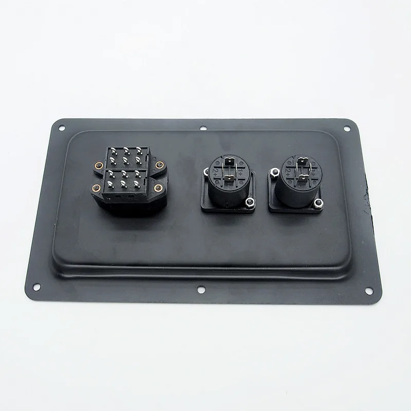 Finlemho DJ Speaker Terminal Plate Accessories Double NL4 Socket VRX For Professional Audio Home Theater Console Mixer Audio