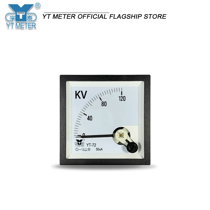 Yt72 DC high voltage voltmeter 5kV 10kV 20kV 30KV 50kV 100kV DC pointer meter, and dh72 cp72 shall be used for the high voltage