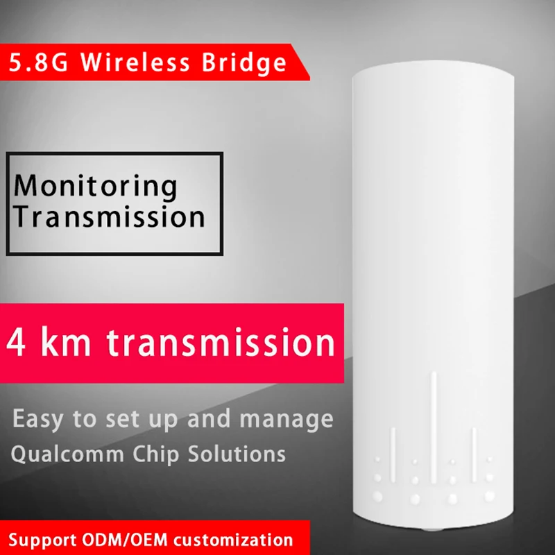 Roteador sem fio wifi ao ar livre ponte 300mbps wifi amplificador de sinal de alta potência 5.8ghz cpe roteador com 2*10/00m lan porto 1pc/2 pces