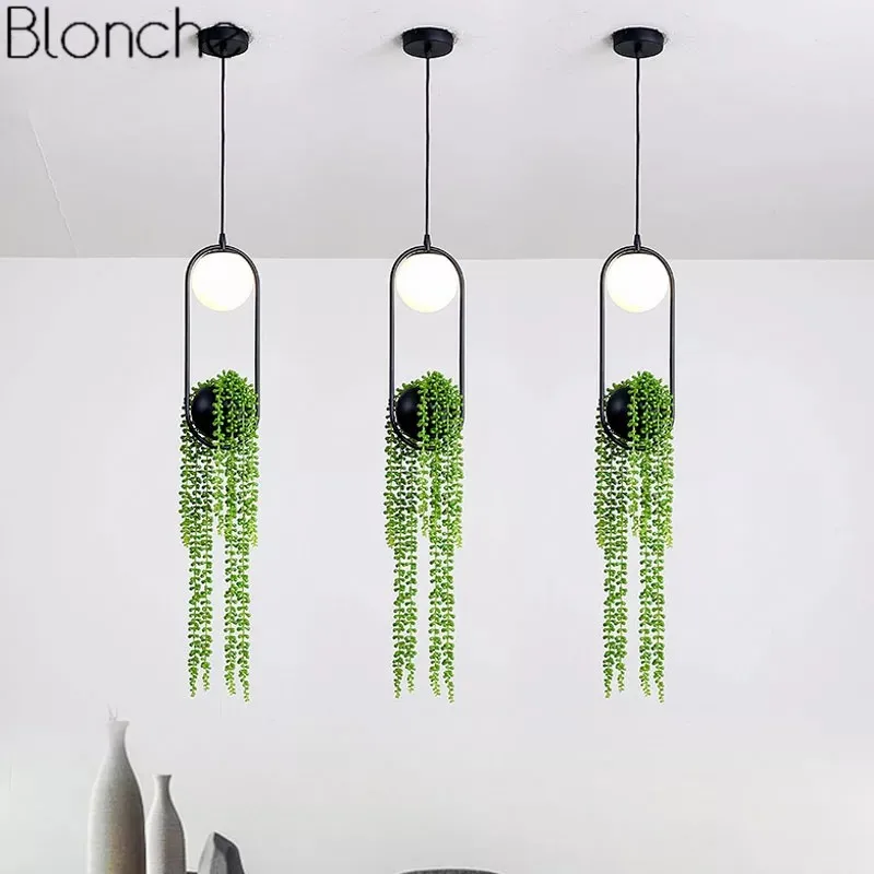 Nordic DIY Plant Pendant Lights Skygarden Led Lamp Flower Pot Hanging Lamp Dining Room Restaurant Lighting Fixtures Home Decor