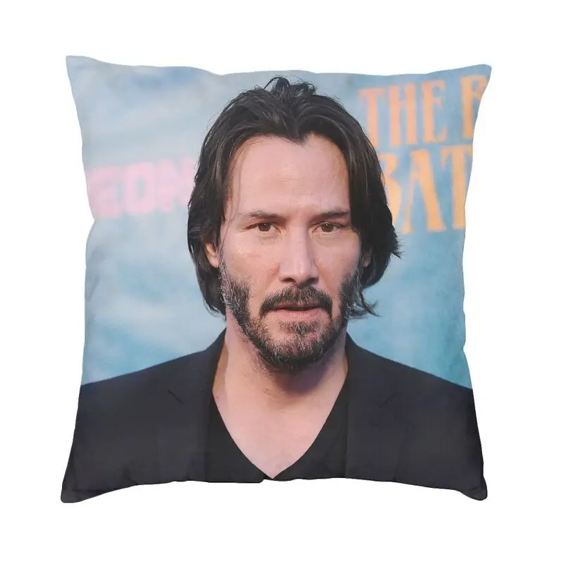 Keanu Reeves Throw Pillow Case 66*66cm for Living Room Sofa Famous Actor Cushion Cover Square Pillowcover Double-sided Printing