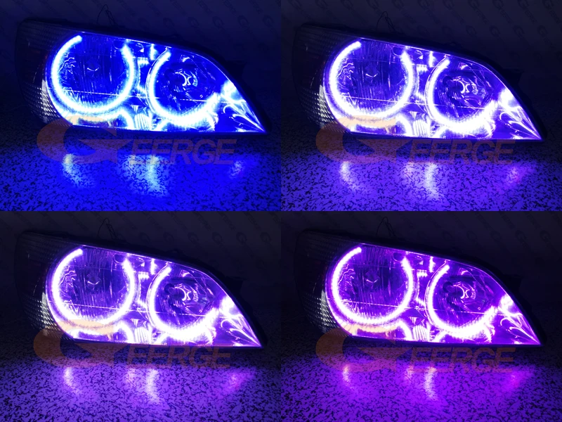 For Lexus IS200 IS300 IS 200 300 Toyota Altezza RF Remote BT App Multi Color Ultra Bright RGB LED Angel Eyes Kit Halo Rings