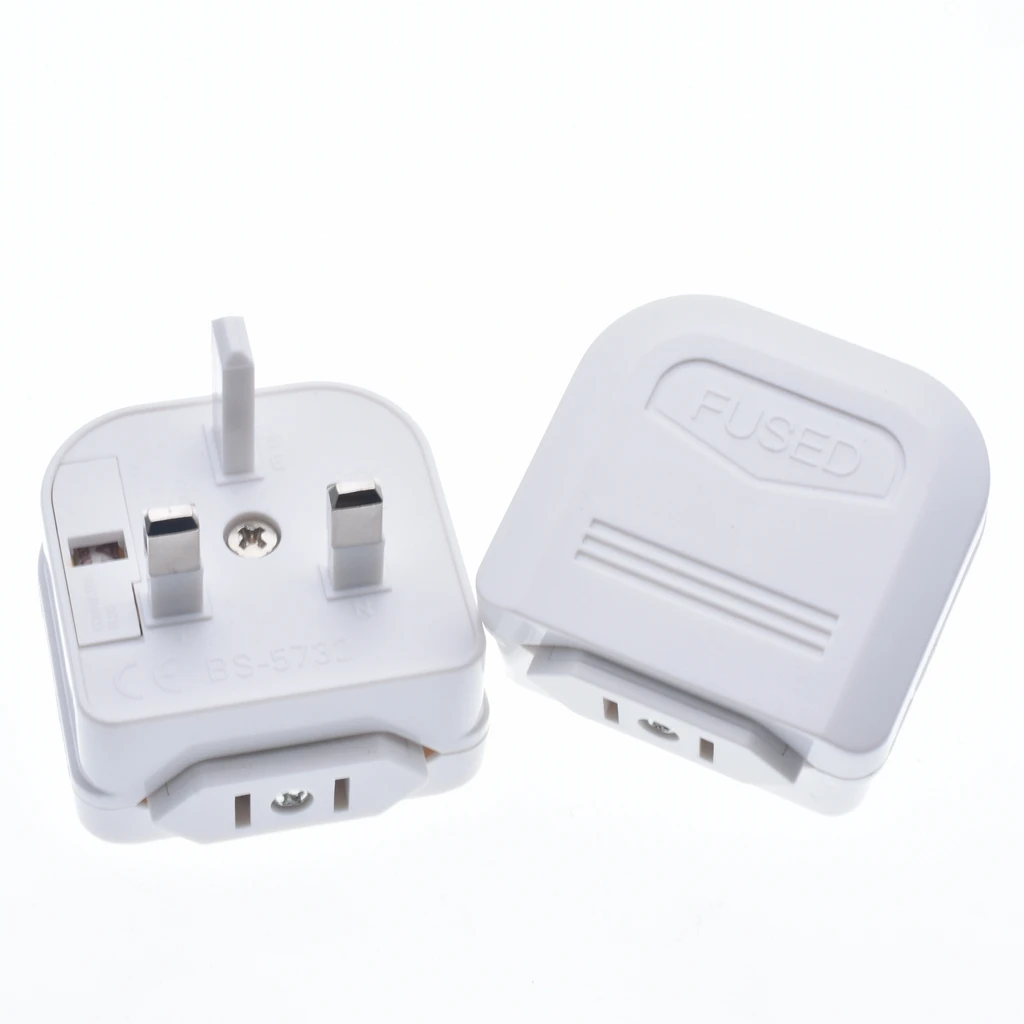 High Quality UK Converter With Fuse, US/Janpan/China 2 Flat Parallel Pin Plug To Singapore Malaysia Hongkong Socket Power Adapte