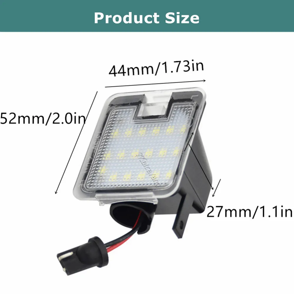 2 Stück Pfützenleuchten Canbus LED Unterseiten-Spiegelbeleuchtung für Ford SMax CMax Kuga Escape Monde 4 Focus 3 Grand 2 Zubehör – Detail 7