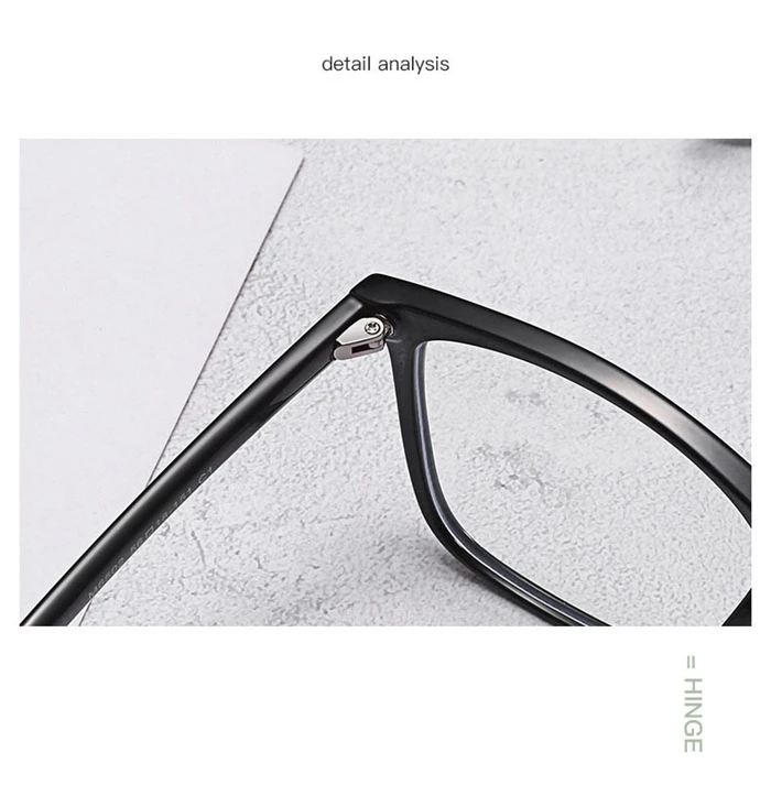 Quadratische Korrektionsbrille mit großem Rahmen, Anti-Blaulicht/Photochrom/Myopie/Hyperopie/Progressiv/Bifokale Brille, Unisex – Detail 6