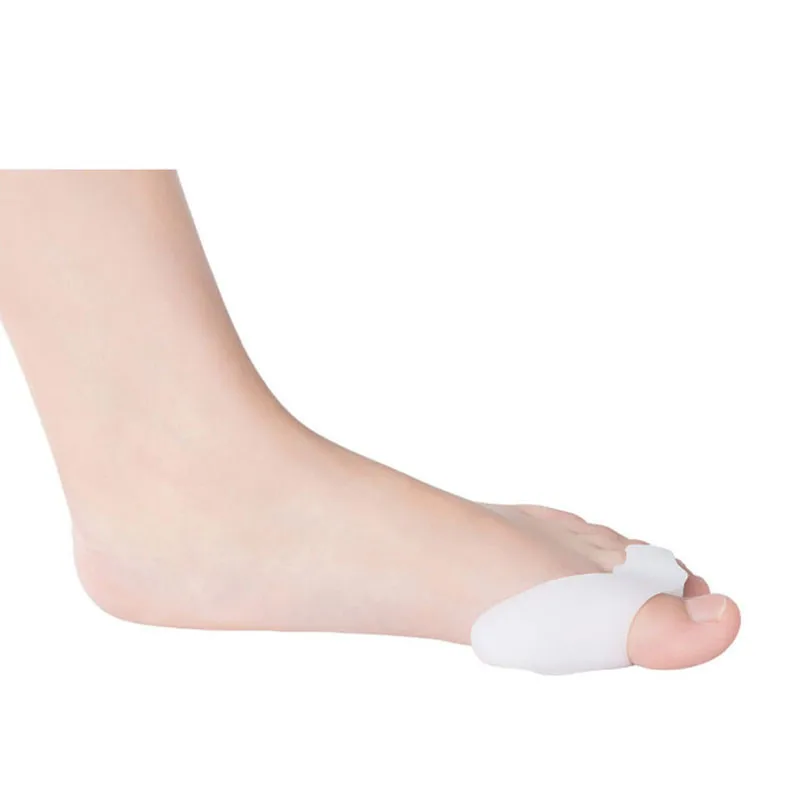 

1Pair/2Pcs Silicone Gel Foot Fingers Toe Separator Thumb Valgus Protector Bunion Adjuster Hallux Valgus Guard Feet Care