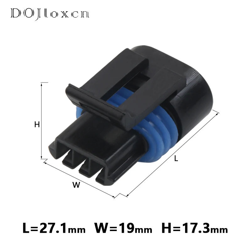 1/5/10/20/50/Sets 3 Pin Delphi GM Auto Sensor Black Waterproof Connector Harness Housing Female Plug Socket 12162185 12162182